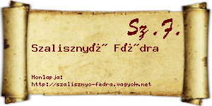 Szalisznyó Fédra névjegykártya