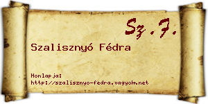 Szalisznyó Fédra névjegykártya